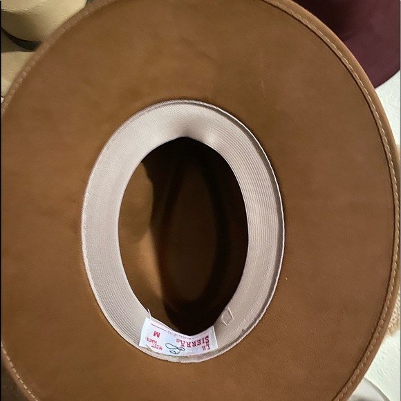 Joanna Indiana Suede Flat Brim Hat Camel